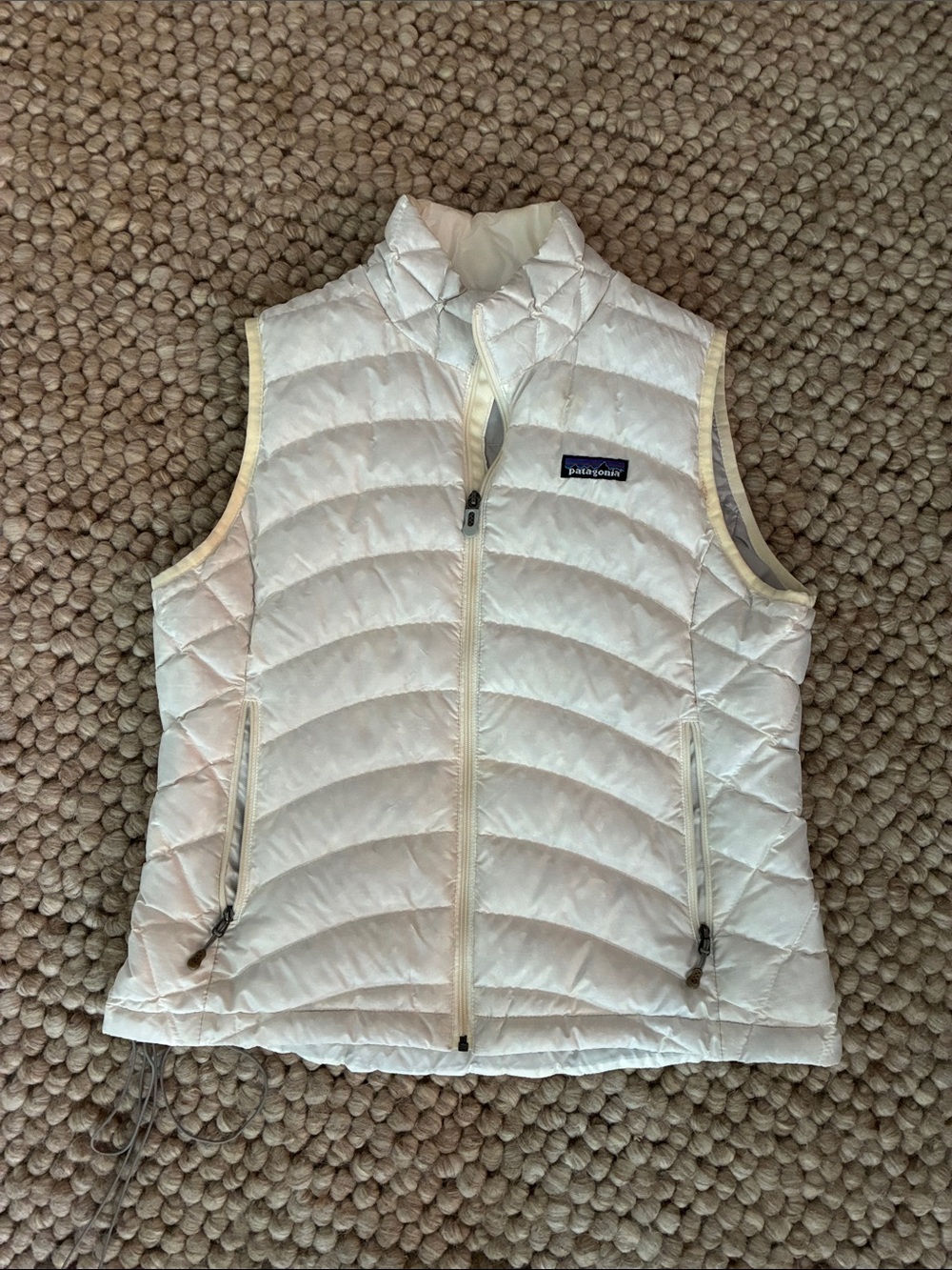 Patagonia Women's White Quilted Down Vest